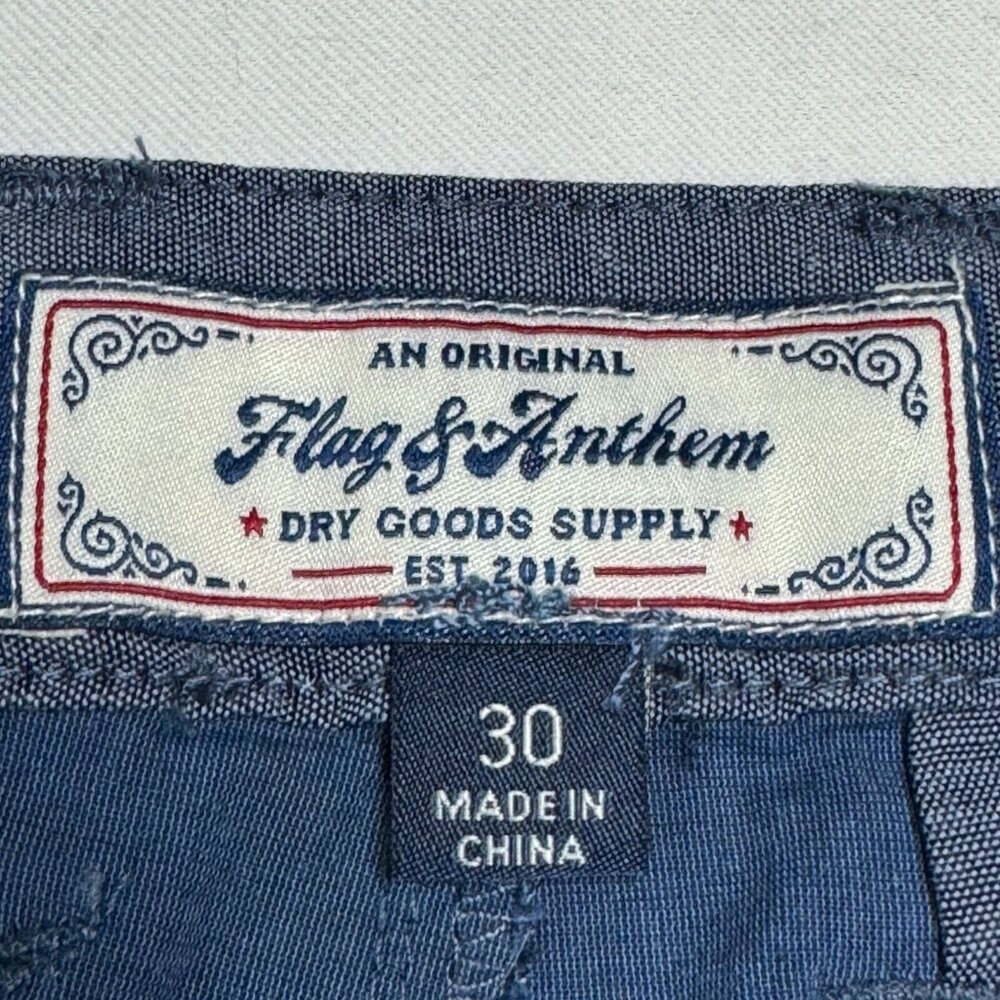 Flag & Anthem NWT Stretch Slub Shorts Casual Everyday Men 30 Navy Blue - Picture 12 of 14